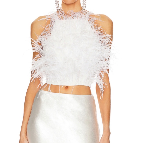cult gaia Tops - Cult Gaia Joey Feather Top